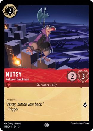 Nutsy - Vulture Henchman (118/204) [Into the Inklands] Cold Foil - Deck Out Gaming