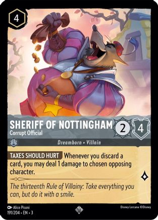 Sheriff of Nottingham - Corrupt Official (191/204) [Into the Inklands] Cold Foil - Deck Out Gaming