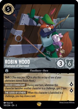 Robin Hood - Champion of Sherwood (190/204) [Into the Inklands] Cold Foil - Deck Out Gaming