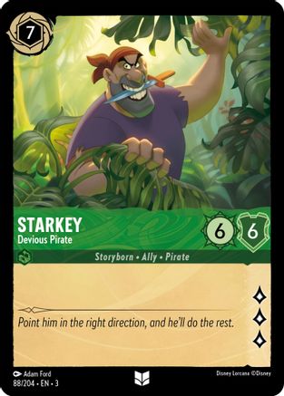 Starkey - Devious Pirate (88/204) [Into the Inklands] Cold Foil - Deck Out Gaming