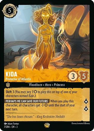 Kida - Protector of Atlantis (7/204) [Into the Inklands] Cold Foil - Deck Out Gaming