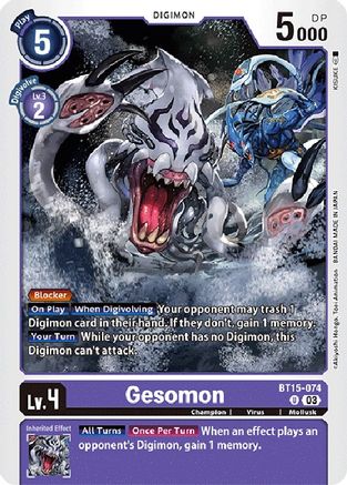Gesomon (BT15-074) [Exceed Apocalypse]
