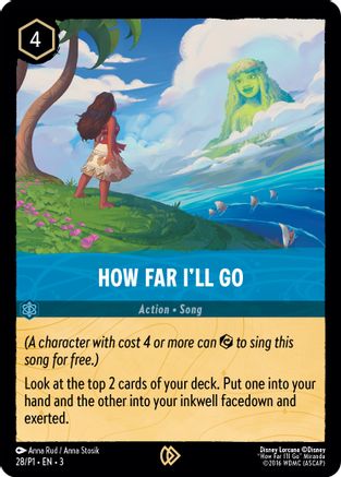 How Far I'll Go (28) [Disney Lorcana Promo Cards] Cold Foil - Deck Out Gaming