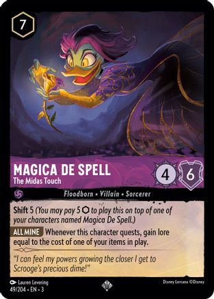 Magica De Spell - The Midas Touch (49/204) [Into the Inklands] Cold Foil - Deck Out Gaming