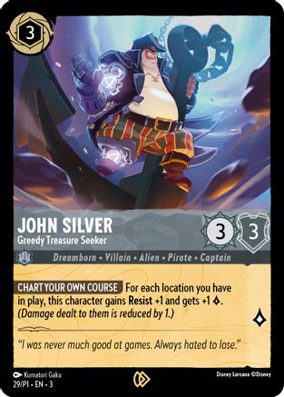 John Silver - Greedy Treasure Seeker (29) [Disney Lorcana Promo Cards] Cold Foil - Deck Out Gaming