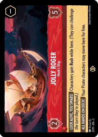 Jolly Roger - Hook's Ship (27) [Disney Lorcana Promo Cards] Cold Foil - Deck Out Gaming