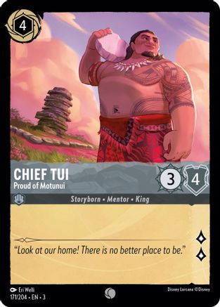 Chief Tui - Proud of Motunui (171/204) [Into the Inklands] Cold Foil - Deck Out Gaming