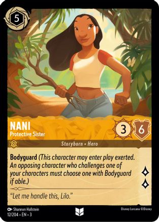 Nani - Protective Sister (12/204) [Into the Inklands] Cold Foil - Deck Out Gaming