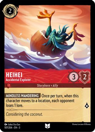 HeiHei - Accidental Explorer (107/204) [Into the Inklands] Cold Foil - Deck Out Gaming