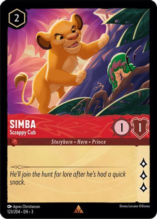 Simba - Scrappy Cub (123/204) [Into the Inklands] Cold Foil - Deck Out Gaming