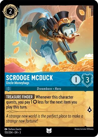 Scrooge McDuck - Uncle Moneybags (155/204) [Into the Inklands] Cold Foil - Deck Out Gaming