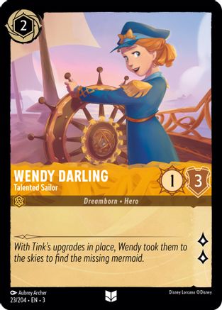 Wendy Darling - Talented Sailor (23/204) [Into the Inklands] Cold Foil - Deck Out Gaming