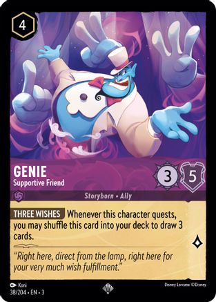 Genie - Supportive Friend (38/204) [Into the Inklands] - Deck Out Gaming