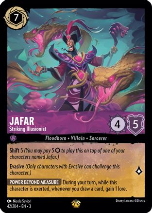 Jafar - Striking Illusionist (42/204) [Into the Inklands] Cold Foil - Deck Out Gaming