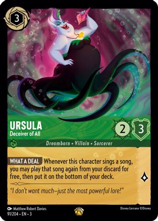 Ursula - Deceiver of All (91/204) [Into the Inklands] Cold Foil - Deck Out Gaming