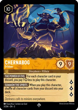 Chernabog - Evildoer (3/204) [Into the Inklands] Cold Foil - Deck Out Gaming