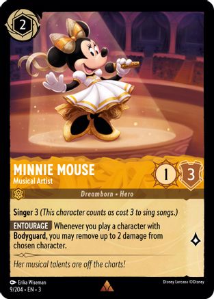 Minnie Mouse - Musical Artist (9/204) [Into the Inklands] Cold Foil - Deck Out Gaming