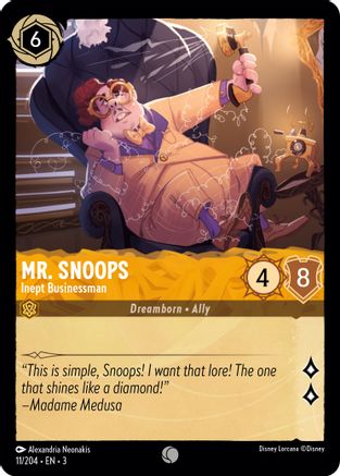 Mr. Snoops - Inept Businessman (11/204) [Into the Inklands] Cold Foil - Deck Out Gaming