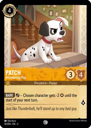 Patch - Intimidating Pup (14/204) [Into the Inklands] Cold Foil - Deck Out Gaming