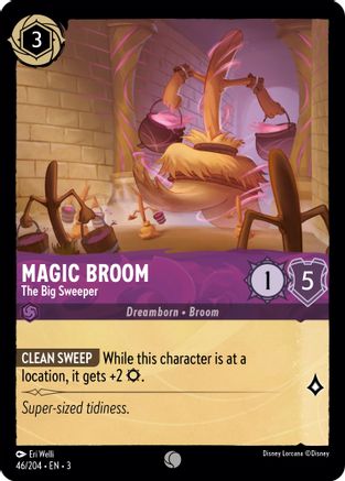 Magic Broom - The Big Sweeper (46//204) [Into the Inklands] Cold Foil - Deck Out Gaming