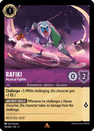 Rafiki - Mystical Fighter (54//204) [Into the Inklands] Cold Foil - Deck Out Gaming