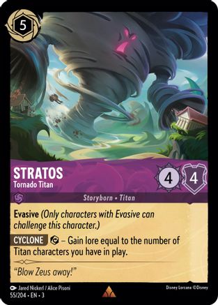 Stratos - Tornado Titan (55//204) [Into the Inklands] Cold Foil - Deck Out Gaming