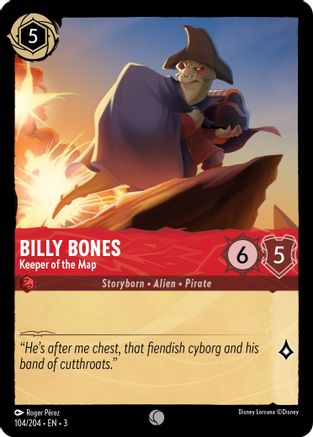 Billy Bones - Keeper of the Map (104/204) [Into the Inklands] Cold Foil - Deck Out Gaming