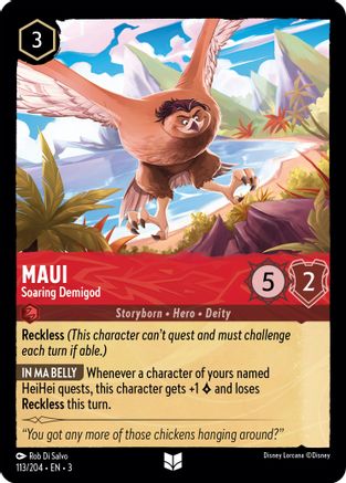 Maui - Soaring Demigod (113//204) [Into the Inklands] Cold Foil - Deck Out Gaming