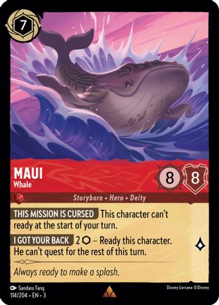 Maui - Whale (114//204) [Into the Inklands] Cold Foil - Deck Out Gaming