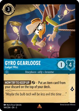 Gyro Gearloose - Gadget Whiz (144//204) [Into the Inklands] Cold Foil - Deck Out Gaming