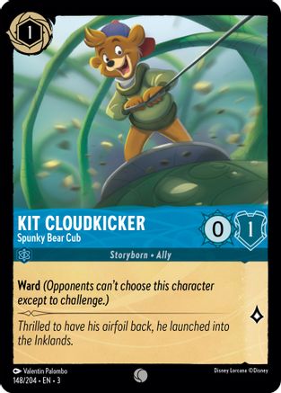 Kit Cloudkicker - Spunky Bear Cub (148/204) [Into the Inklands] Cold Foil - Deck Out Gaming