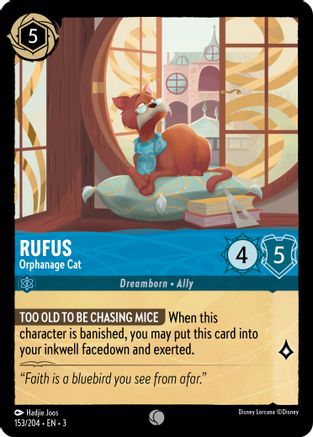 Rufus - Orphanage Cat (153/204) [Into the Inklands] Cold Foil - Deck Out Gaming