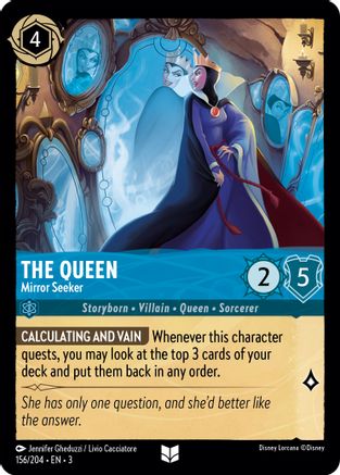 The Queen - Mirror Seeker (156/204) [Into the Inklands] Cold Foil - Deck Out Gaming