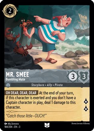 Mr. Smee - Bumbling Mate (184/204) [Into the Inklands] Cold Foil - Deck Out Gaming