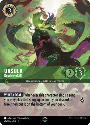 Ursula - Deceiver of All (Alternate Art) (212/204) [Into the Inklands] Holofoil - Deck Out Gaming