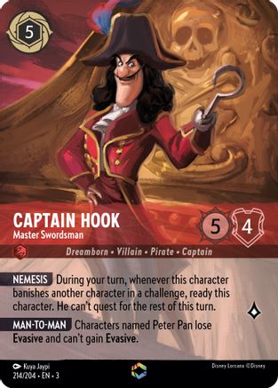 Captain Hook - Master Swordsman (Alternate Art) (214/204) [Into the Inklands] Holofoil - Deck Out Gaming