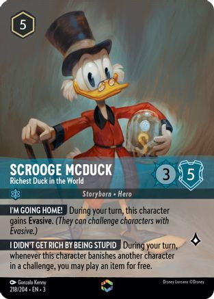 Scrooge McDuck - Richest Duck in the World (Alternate Art) (218/204) [Into the Inklands] Holofoil - Deck Out Gaming