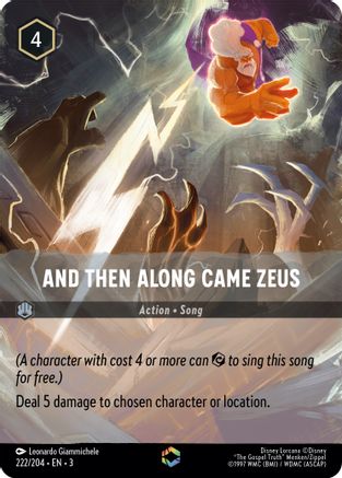 And Then Along Came Zeus (Alternate Art) (222/204) [Into the Inklands] Holofoil - Deck Out Gaming