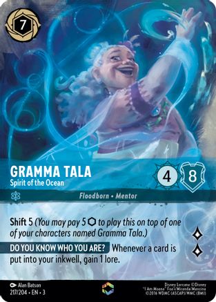 Gramma Tala - Spirit of the Ocean (Alternate Art) (217/204) [Into the Inklands] Holofoil - Deck Out Gaming