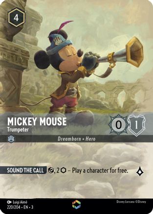 Mickey Mouse -Trumpeter (Alternate Art) (220/204) [Into the Inklands] Holofoil - Deck Out Gaming