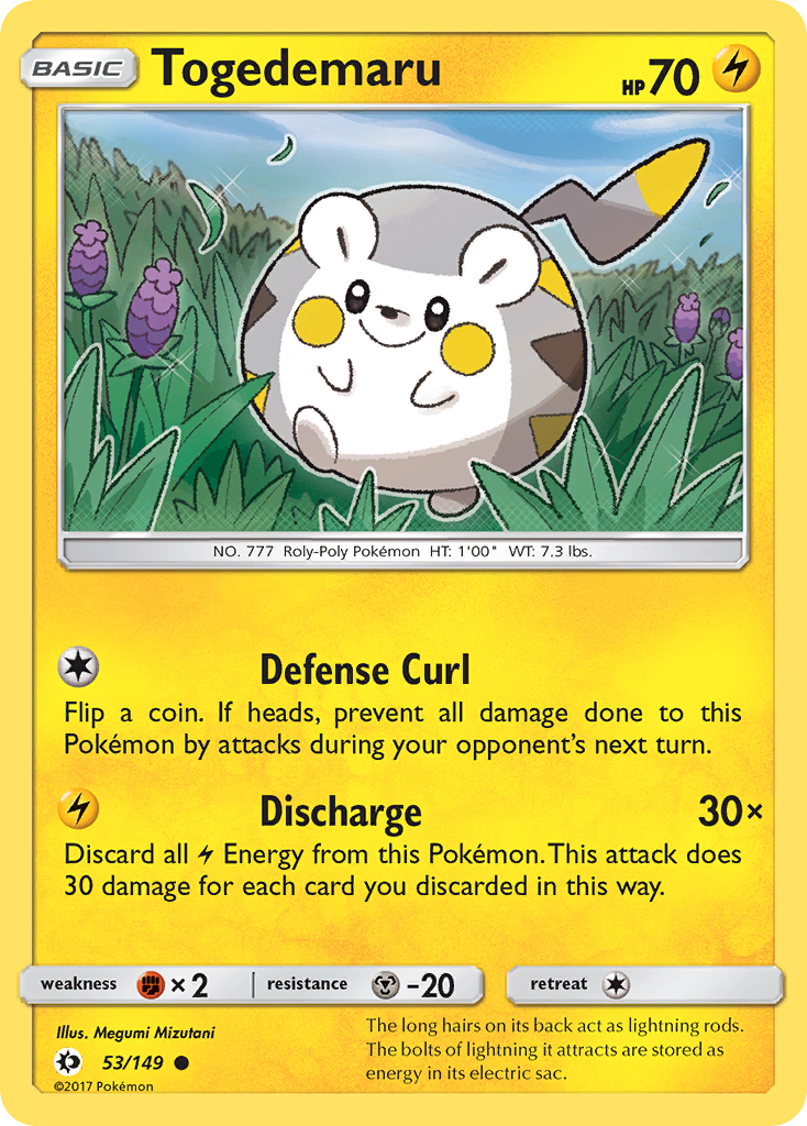 Togedemaru (53) [SM Base Set] Reverse Holofoil - Deck Out Gaming