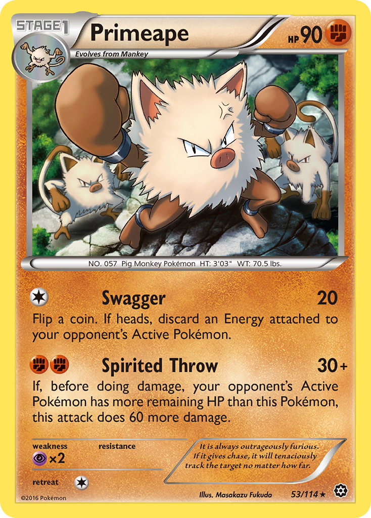 Primeape (53) [XY - Steam Siege] - Deck Out Gaming