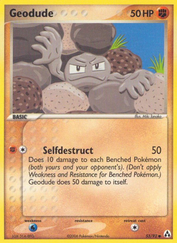 Geodude (53/92) (Stamped) [EX: Legend Maker] - Deck Out Gaming