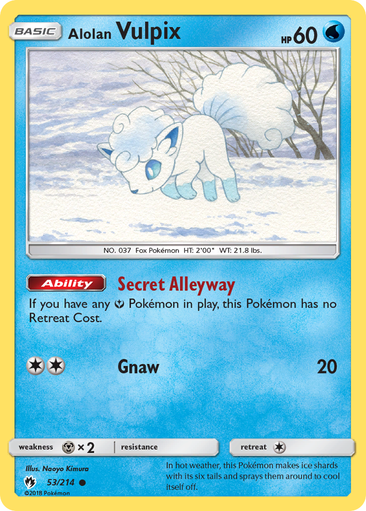 Alolan Vulpix (53) [SM - Lost Thunder] Reverse Holofoil - Deck Out Gaming