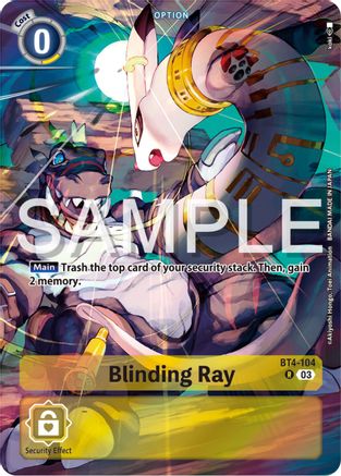 Blinding Ray (Bonus Pack) (BT4-104) [Starter Deck 17: Double Typhoon Advanced Deck Set] Foil