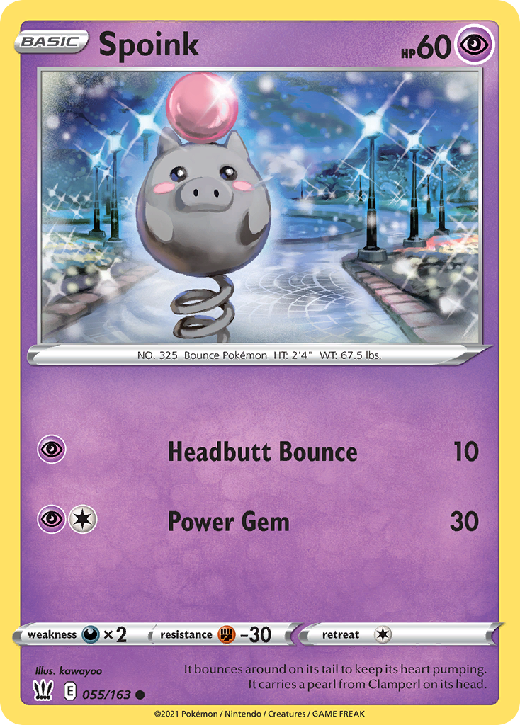 Spoink [SWSH05: Battle Styles] Reverse Holofoil - Deck Out Gaming