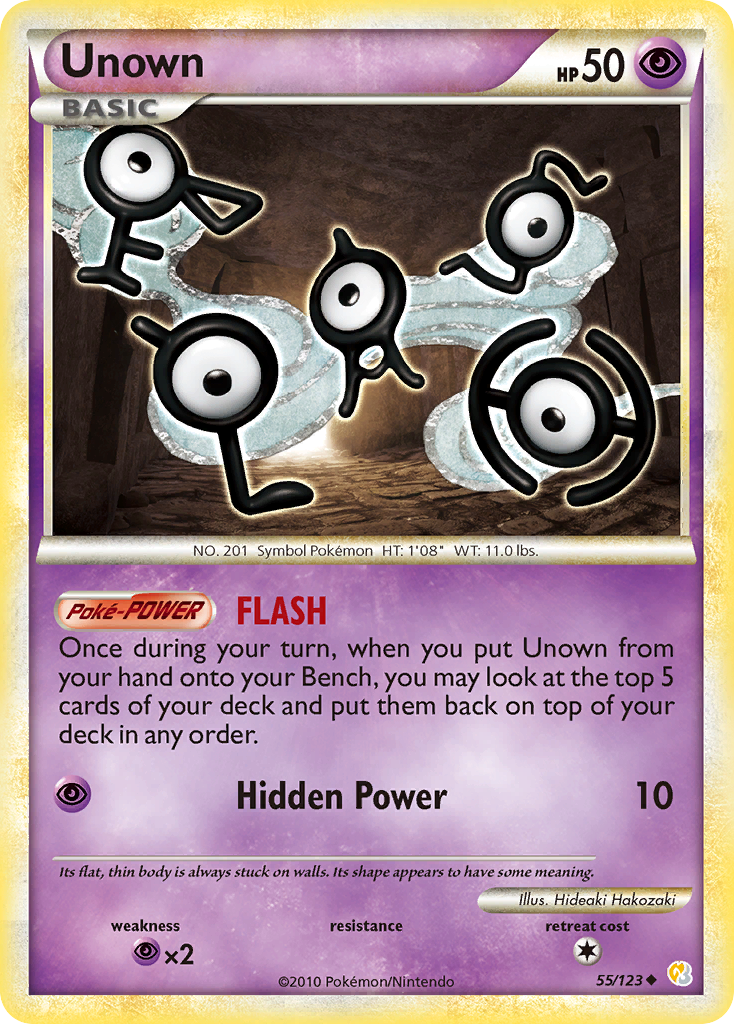 Unown (55) (55) [HeartGold SoulSilver] Reverse Holofoil