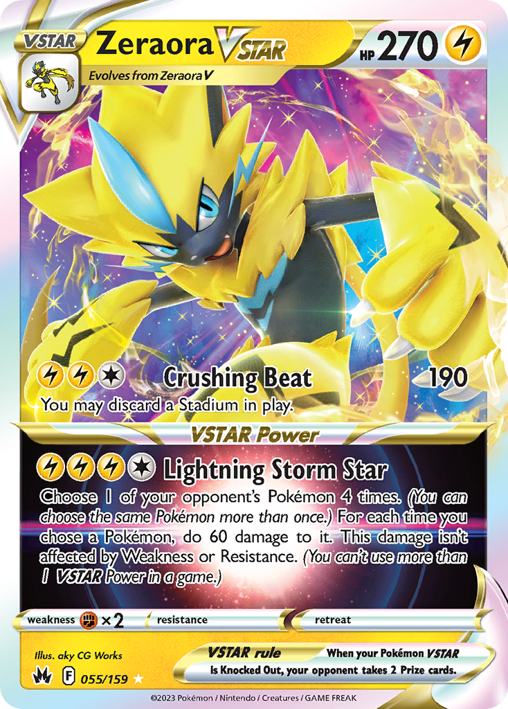 Zeraora VSTAR (055/159) [Sword & Shield: Crown Zenith] - Deck Out Gaming