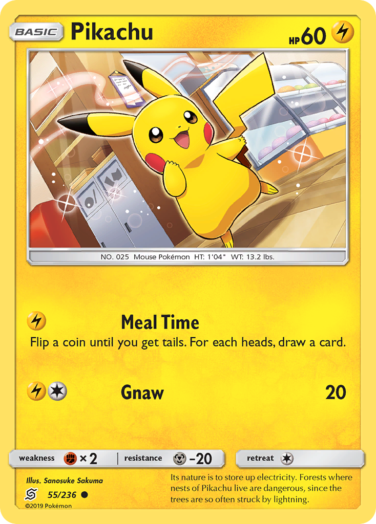 Pikachu (55/236) [Sun & Moon: Unified Minds] Reverse Holofoil - Deck Out Gaming