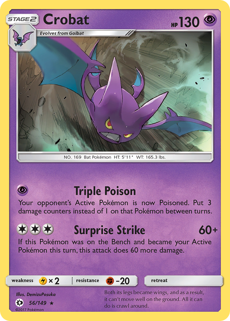 Crobat (56) [SM Base Set] Reverse Holofoil - Deck Out Gaming